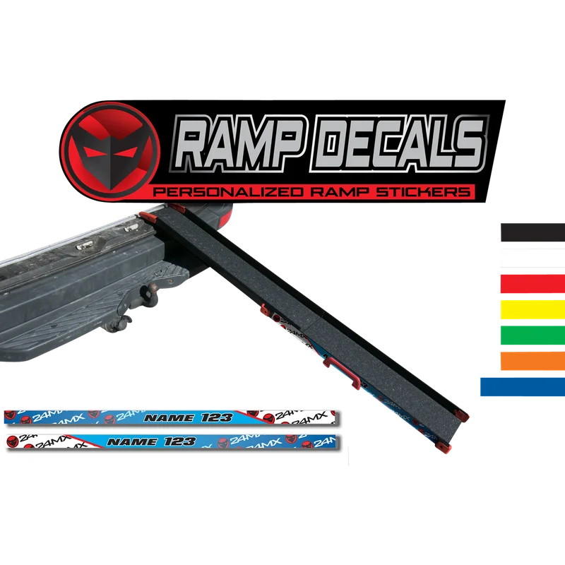 Autocollants Personnalisés 24MX pour Rampe de Chargement Pliable