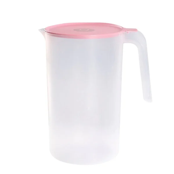 Fornnerg 1 Piece Plastic Jug Large Capacity Easy To Clean Pp Plastic Water Jug For Water Pink L