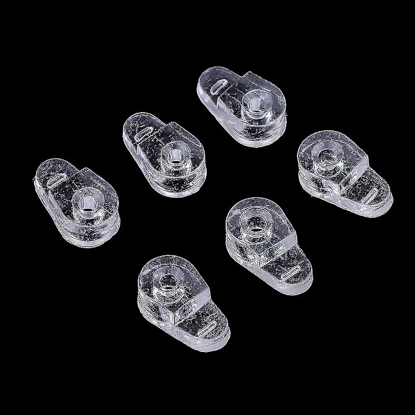 100 stk. Plastglassbrakett Gjennomsiktig Speilskap Festeklips Ny