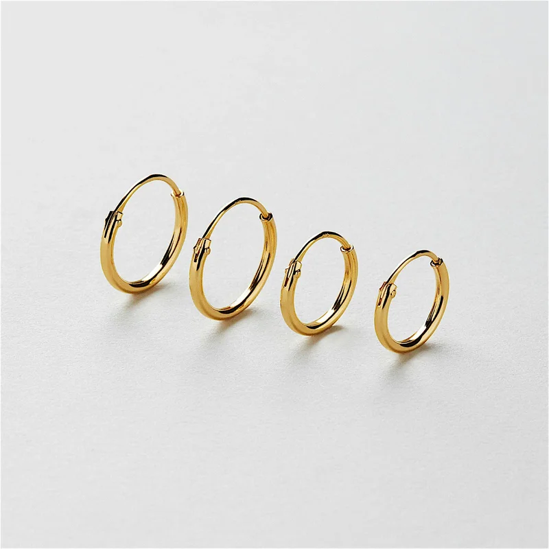 Boel Hoops - Örhängen Multipack - 18K Guldpläterat Sterling Silver - Safira
