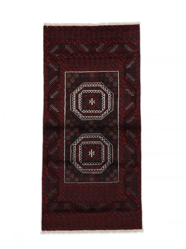91X188 Tappeto Beluch Orientale Nero (Lana, ) Carpetvista