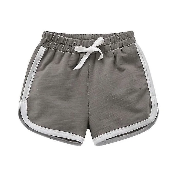 Pojkar Flickor 100% Bomull Sportshorts Sommar Kontrast Kantning Delfin Shorts Barn Atletisk Gym Kläder