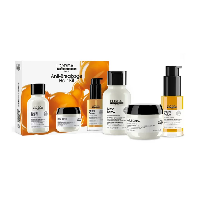 L'Oréal Professionnel Metal Detox Mini Trio Kit Shampoo + Mask + Olio - Cofanetti per Capelli