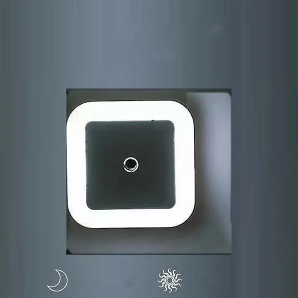 Dimbar nattlampe med stikkontakt, sterk LED-vegglampe, dagslys hvit nattlampe for bad, hall, trapp, kjøkken, soverom, garasje, hvit