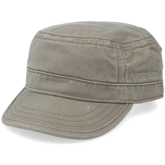 Stetson - Groen army Cap - Cotton Olive Army @ Hatstore