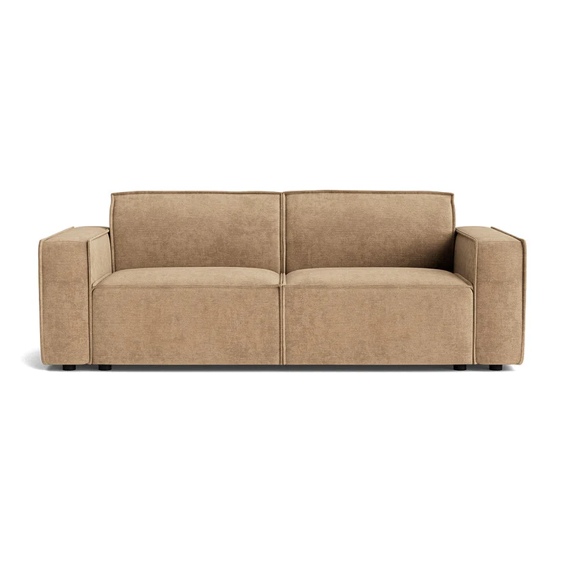Lyon 3 personers Sofa - Capri Beige - 224x98x80cm - Rummelig & Komfortabel 3 Pers Sofa til Hyggelige Stunder med Familie og Venner