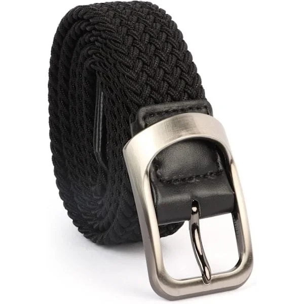 Elastiske bælter til mænd, strækbare elastiske bælter til mænd, flettede vævede bælter til mænd jeans shorts bukser, hverdagsbælter