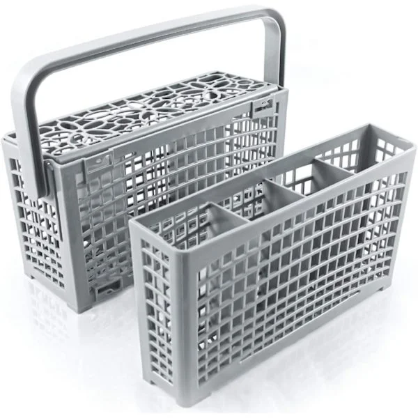 Bestickkorg för diskmaskin [23 x 8,5 & 4,5 x 13,5 cm]. Bestickkorg med innovativ 2-i-1-lösning