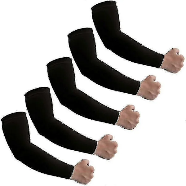 UPF50+ Sun UV Protection Cooling Sleeves, 5 Pairs Compression Sleeves for Arm Tattoo Cover