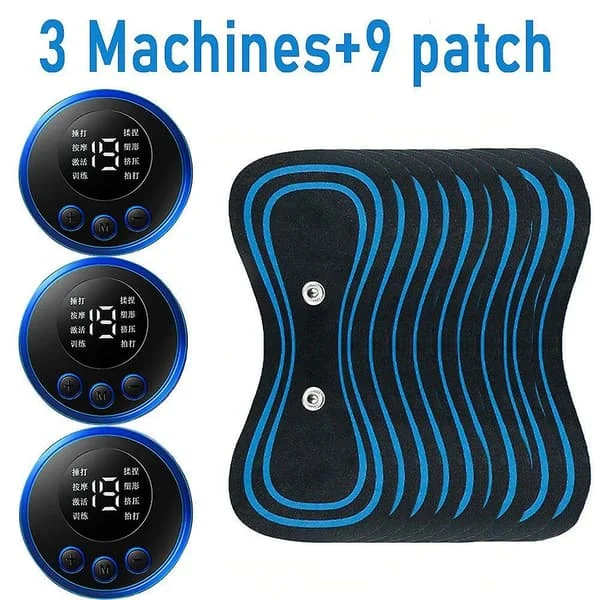 EMS Nackmassage Apparat Uppladdningsbar Cervikal Massage Klistermärke Plåster 8 Lägen 19 Växlar Pulserad Terapi Instrument Tens Muskelstimulator 