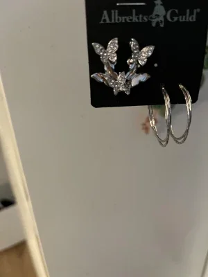 Silverörhängen fjäril & ring Albrekts Guld