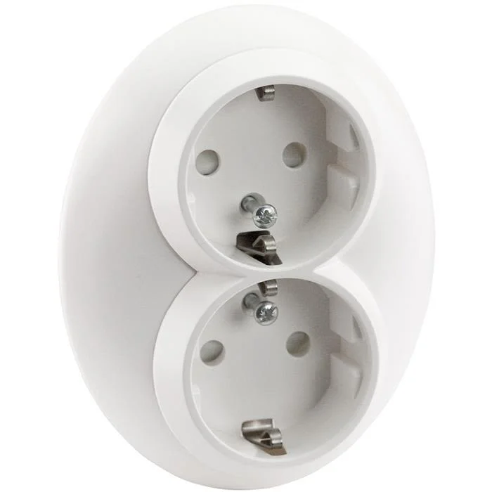 Schneider Electric Renova WDE006885 Pistorasia uppoasennukseen, maadoitettu, 2-osainen, valkoinen, Kytkimet & pistorasiat
