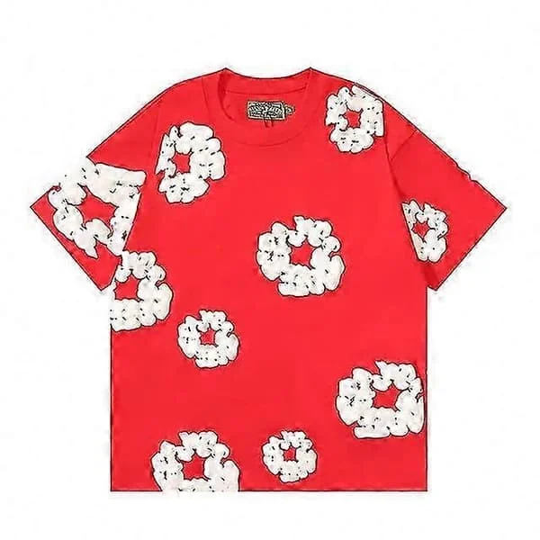 Men's Summer Shorts Set 2025, Soft Cotton Blend, Casual Comfort for Gym and Travel, Two-Piece Outfit Red T-shirt