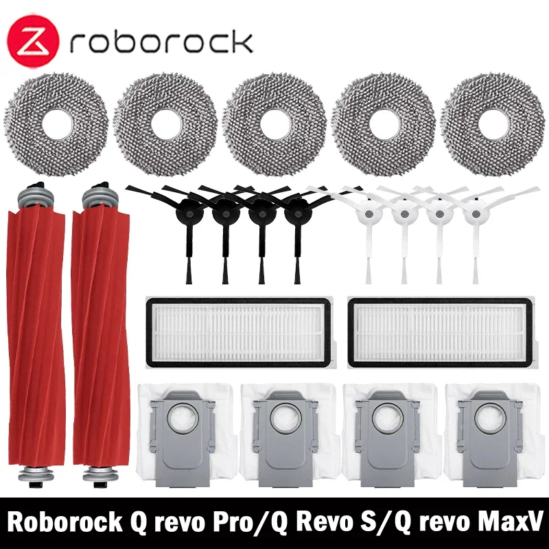 AliExpress - Roborock Q Revo MaxV/Q Revo S/Q Revo Pro Robot aspirador accesorio bolsa de polvo Cepillo Laterale hoofdfilter Hepa paños de