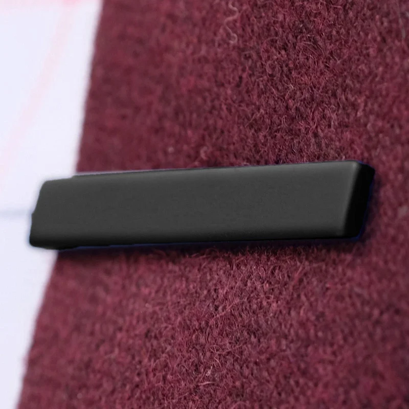 Pince à cravate courte carré noir pour hommes - Pinces à cravate pour cravates slim - pour Hommes - Warren Asher