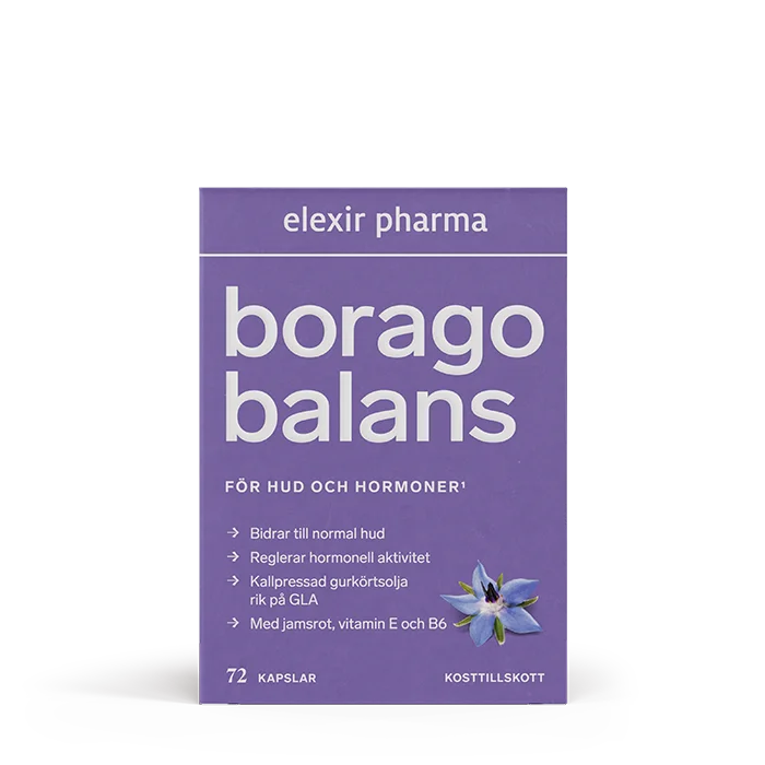 Elexir Pharma Borago Hud & Hormoner 72 kapslar