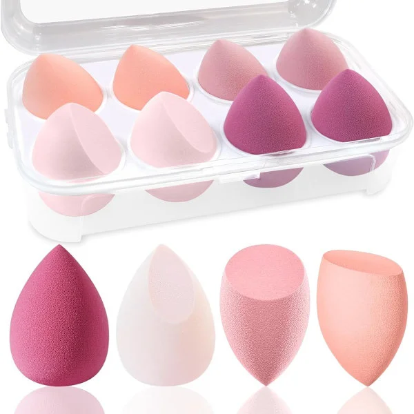 8 Sminksvampar - Beauty Blender - 4 Färger - Sminksvampar - För Flytande, Kräm & Puder - Foundation Blender