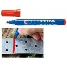 Svart LYRA Spetsig Marker - Permanent Marker - Sned Spets - Oföränderlig