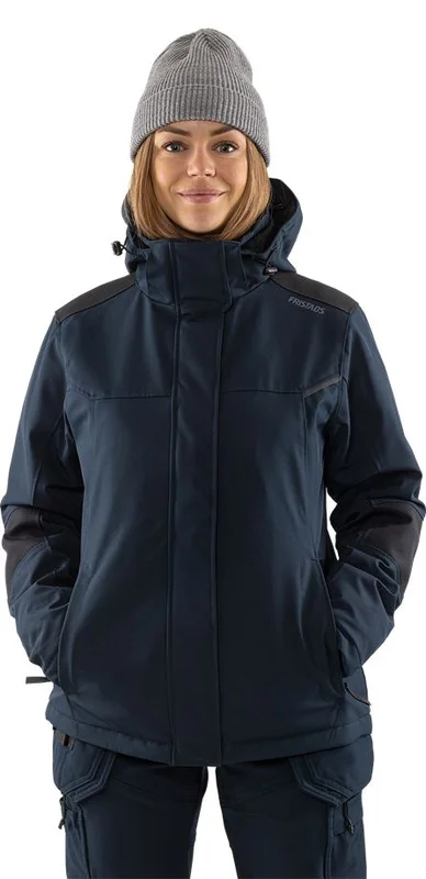 Arbetskläder Fristads Dam Softshell vinterjacka stretch 1420 GSW, dam, Mörk marinblå