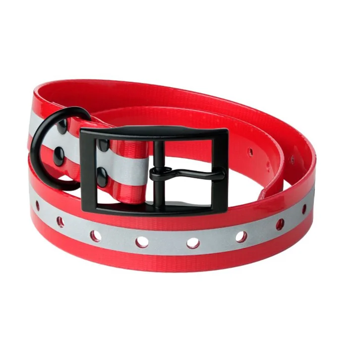 Lafayette GPS Halsband - Röd med reflex & Svart spänne
