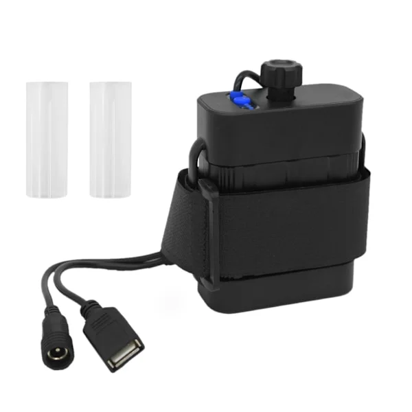 8,4V genopladelig batteripakke til cykellygter og forlygter IPX7 batteriudskiftning 2 x 18650 batterier hus