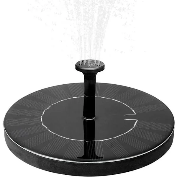 Trädgård Fontän, Solcellsfontän med Batteri, 1.5W Utomhus Trädgård Fontän, Vattenfontän, Trädgårdsdekor, Mini Vattenpump, Solpump med Batteri,