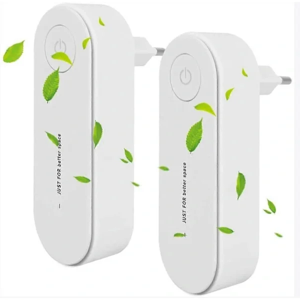 Plug-in luftrenare 2-pack Mini luftrenare Tyst drift Luftrenare för husdjursallergener Rökningsrum Lägenhet Sovrum Kök Toalett