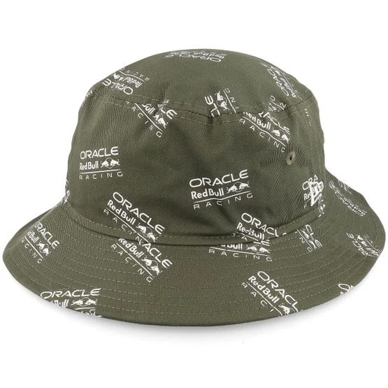 New Era - Motor Grønn bucket Hatt - Red Bull Racing F1 23 Seasonal All Over Print November Green Bucket @ Hatstore