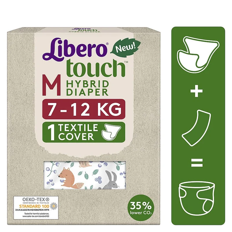 Libero Touch Hybrid Bleovertræk Str. M, 1 stk., Børn & Forældre, Bleer, Stofbleer