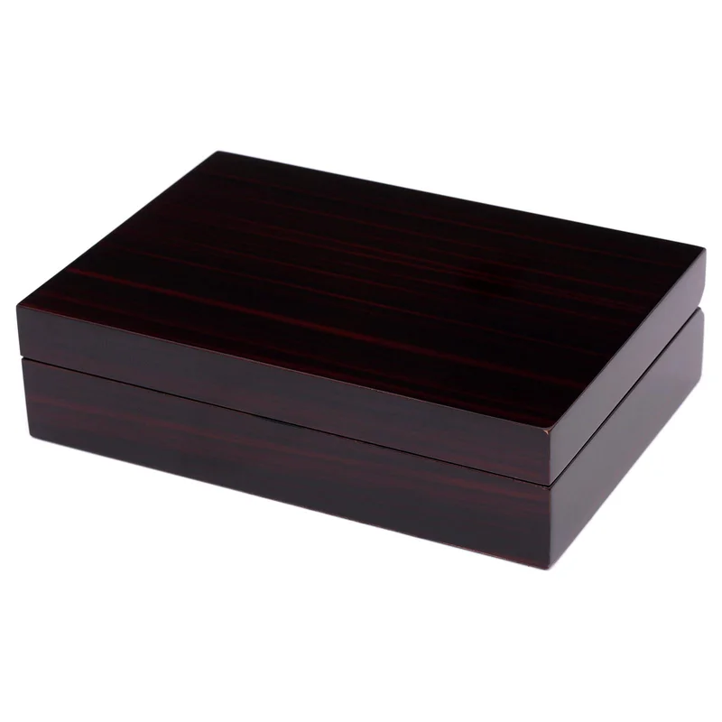 Black & Cherry Wooden Cufflinks Box for Men - Cufflink boxes