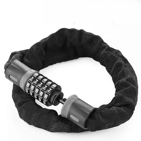 Straight Head Five-Digit Combination Bicycle Lock for Bike 1.2m