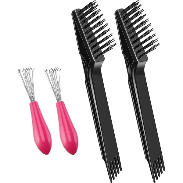 4 Pieces Hair Brush Cleaning Tool Comb Cleaner Hairbrush Cleaner Rake for Removing Dirt at Home
