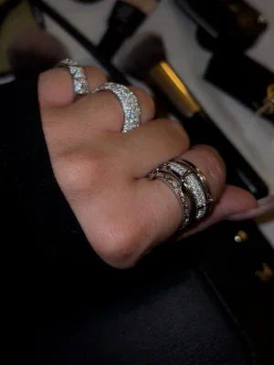 Äkta silver ringar med stenar