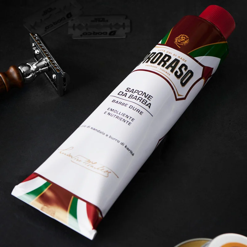 150ml Sandeltre & Sheasmør Barberkrem for menn - Barbersåpe & -krem