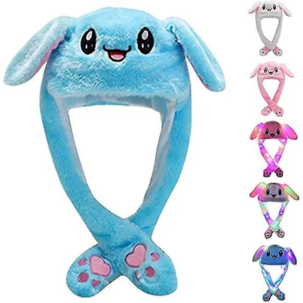 Hat Fun Plysj Kanin Lue Ører Mobil Hop Lue Plysj Kanin Lue Barn Voksen Jul Fest Cosplay Søt Dyr Lue
