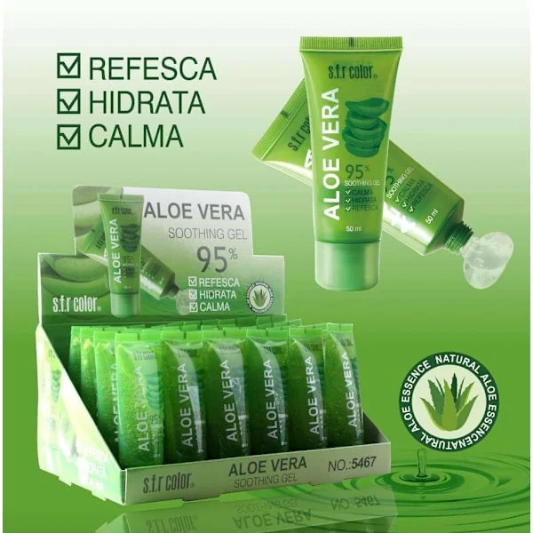 Aloe Vera Beroligende gel - Fugtgivende gel 50ml Transparent