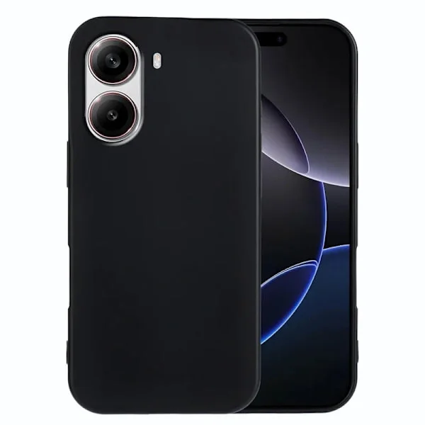 Xiaomi Redmi Turbo 4 5G / Xiaomi Poco X7 Pro 5G Flexibelt Fodral Mjukt Matt Anti-fingeravtryck Telefon Baksida - Svart
