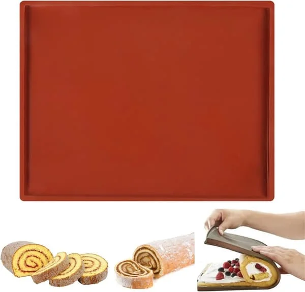 cm - Swiss Roll Mat - Flexible - Silicone Sheet - Baking Sheet - with - Non-stick - Coating - Baking Utensils - Kitchen Utensils - Suitable - Swiss 