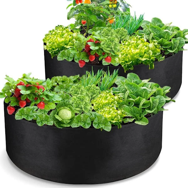 Plant Growing Bags, Heavy Duty Fabric Raised Garden Bed, Non-Woven Fabric, Planter Pots for Garden Vegetables and Flowers