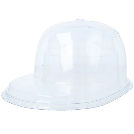 Hatstore - Hvid flatcap Tilbehør - Transparent Flat Brim Hat Box @ Hatstore