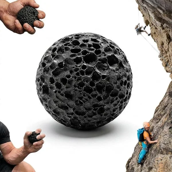 Lava Rock Hand Grip Styrketräningsboll, Förhårdnadsavlastande Klämboll för Handträning & Terapi, 3cm
