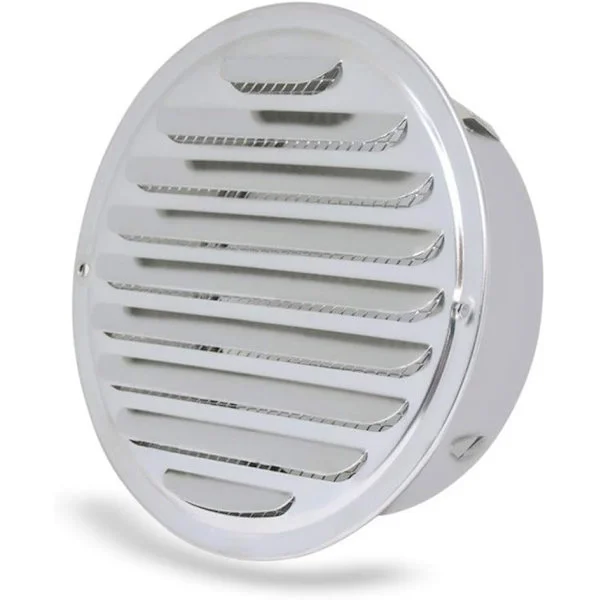 Ventilgitter - Rundt ventilgitter, ventilgitter i rustfritt stål, ventil med netting, rundt ventilgitter for eksosrør