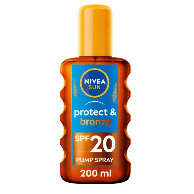 NIVEA Protect & Bronze Oil Spray SPF 20 Solskydd solvård Dam 200 ML