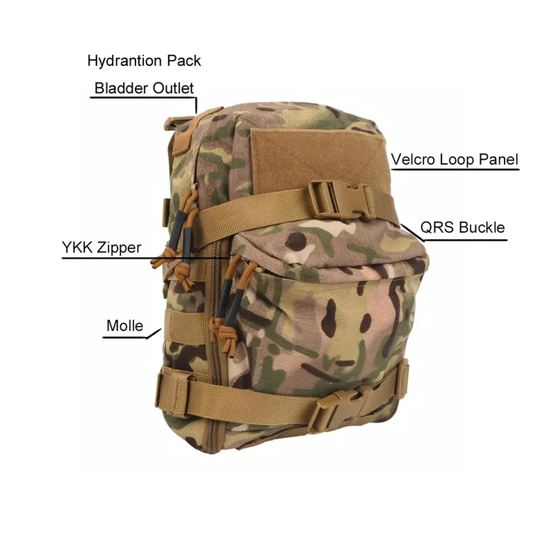 AliExpress - Pack d'hydratation tactique, Mini sac d'eau à panneau arrière, pochette Molle en Nylon, gilet léger de chasse, accessoires de tuyau, sac 