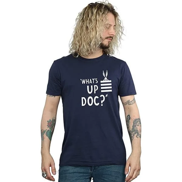 Looney Tunes Herr What ́s Up Doc Snurre Sprätt Randig T-shirt i Bomull