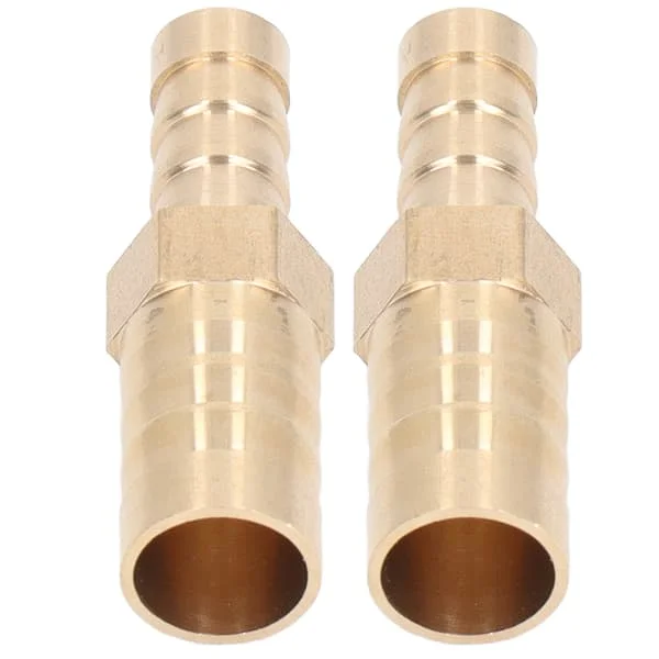 2 Messing Slangekoblinger Pigget Reduser Hex Reduserende Pigget Kobling 12mm 1/2 tomme til 8mm 5/16 tomme