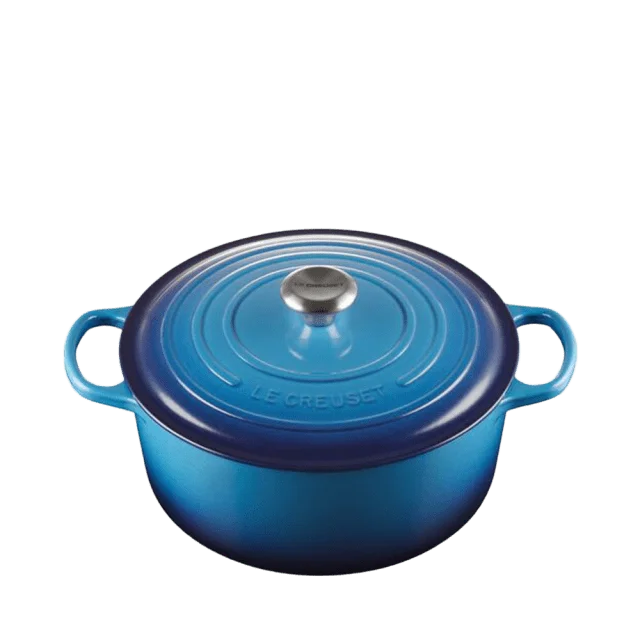 Le Creuset Rund Gryta Azure Blue 4,2L Grytor Blå 24 CM