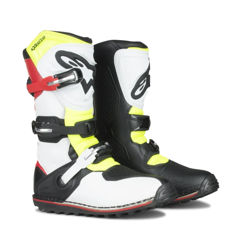 Alpinestars Tech T Trial Off-Road Boots White/Red/Fluo Yellow/Black 44.5