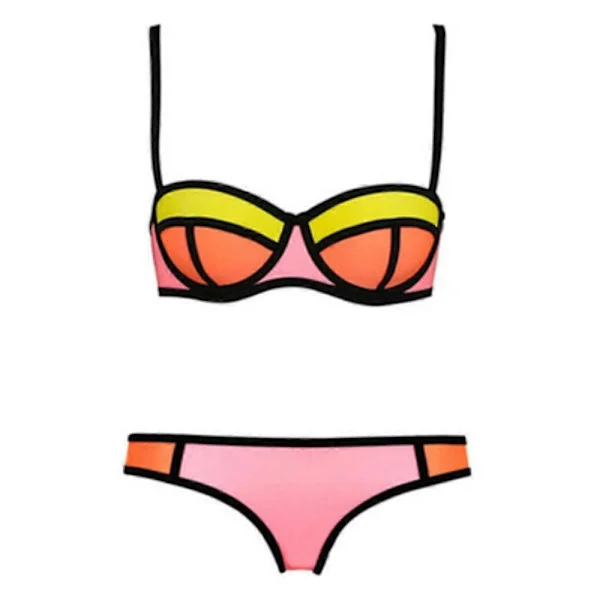 Bikinisett Trendy Kromatisk Farge Sexy Lin Badedrakt~CJY
