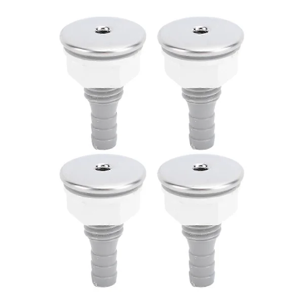 4 st Badkar Luftbubbelstråle Munstycke PVC SPA Badkar Rak Bubbelmunstycke för Pooltillbehör